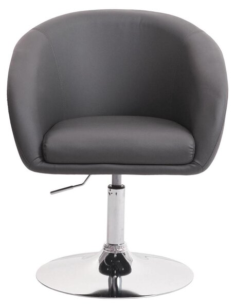 Sada 6 jídelních židlí HWC-F19, kuchyňská židle otočná židle lounge chair, otočná výškově nastavitelná Imitace kůže šedá