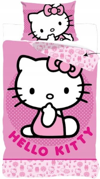 Sada povlečení Hello Kitty 140 x 200 cm růžová