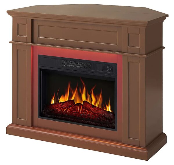 ArtiFlame elektrický krb Linz AF23S, elektrický stojící krb s topením 1800W realistický 3D efekt plamene LED osvětlení dálkové ovládání časovač hnědý