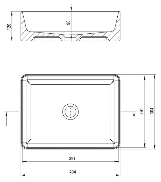 Deante Jasmin umyvadlo 40x30 cm obdélníkový na pult bílá CDJ_6U4S