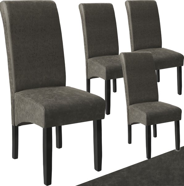 4 ergonomické jídelní židle z masivního dřeva