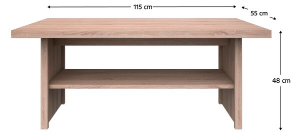 KONDELA Konferenční stolek 115, dub sonoma, TOPTY TYP 26