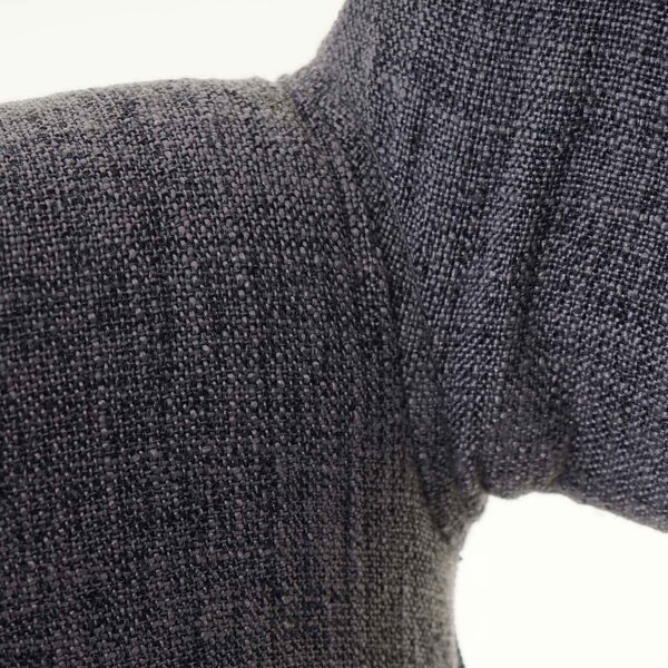 Sada 6 jídelních židlí HWC-A50 II, kuchyňská židle, retro design 50. let textil, šedá, tmavé nohy