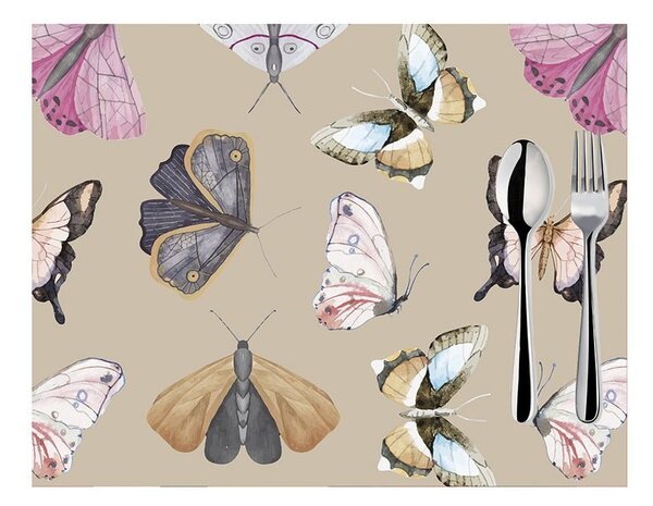 Sada 2 béžových prostírání Mike & Co. NEW YORK Butterflies, 33 x 45 cm