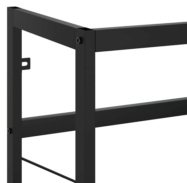 Koupelnový regál pod umyvadlo černý 40 x 38 x 83 cm železo 338499
