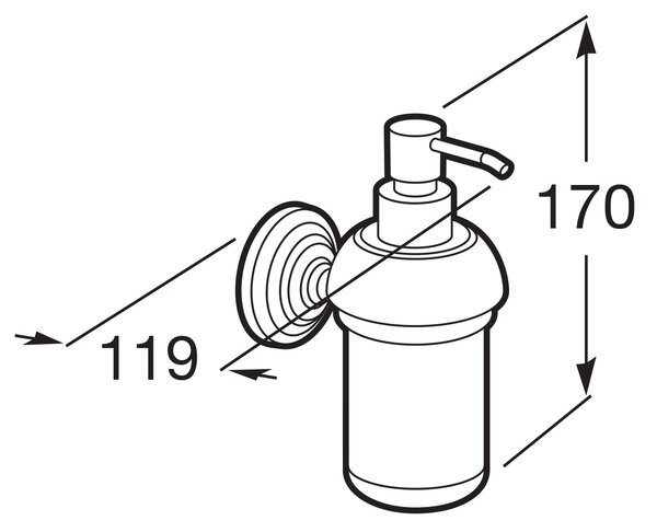 Roca Carmen dávkovač mýdla 200 ml chrom-sklo A817006001