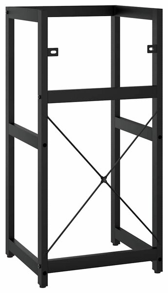 Koupelnový regál pod umyvadlo černý 40 x 38 x 83 cm železo 338499