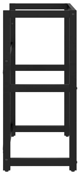 Koupelnový regál pod umyvadlo černý 59 x 38 x 83 cm železo 338500