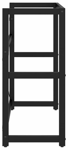 Koupelnový regál pod umyvadlo černý 79 x 38 x 83 cm železo 338501