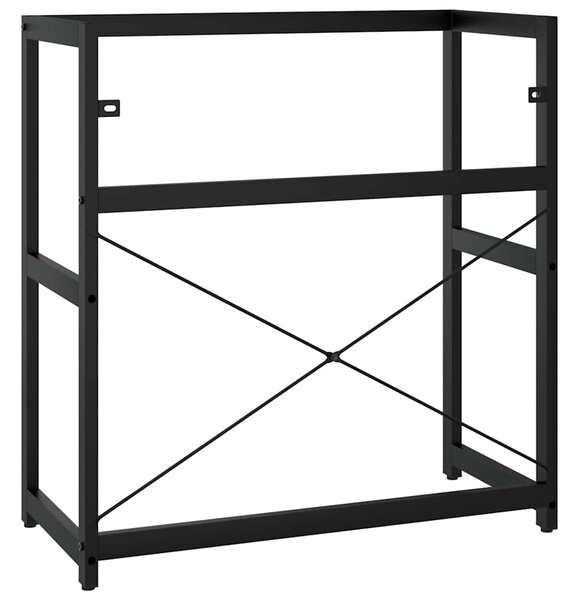 Koupelnový regál pod umyvadlo černý 79 x 38 x 83 cm železo 338501
