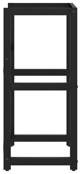 Koupelnový regál pod umyvadlo černý 40 x 38 x 83 cm železo 338499