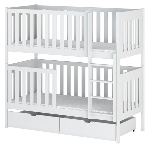 Dětská postel se šuplíky KARIN - 80x200, bílá