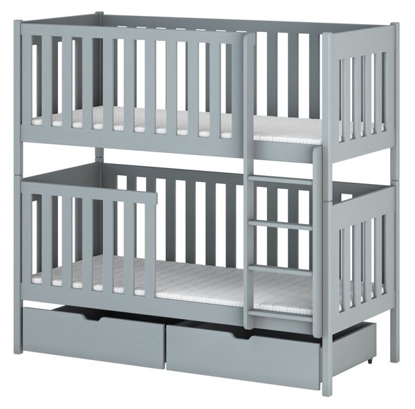 Dětská postel se šuplíky KARIN - 80x180, šedá