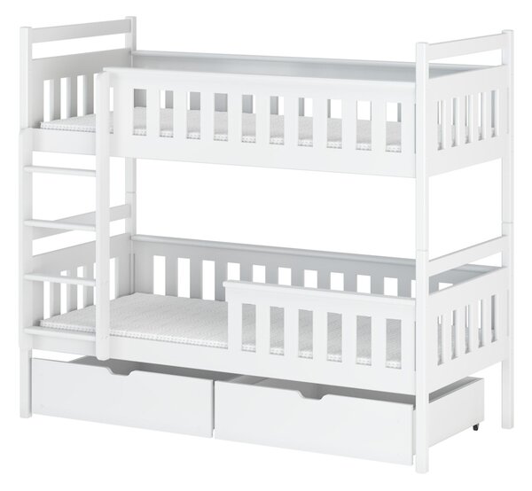 Dětská postel se šuplíky ANDREA - 90x200, bílá