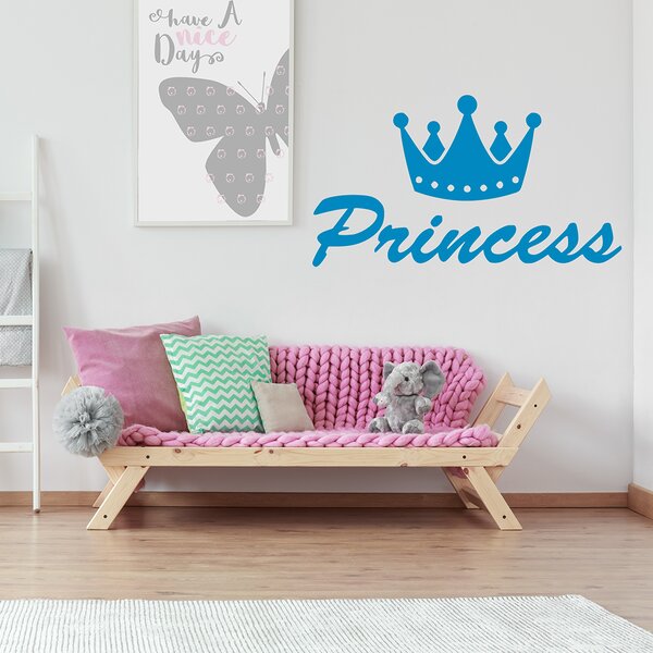Živá Zeď Samolepka Princess Barva: černá