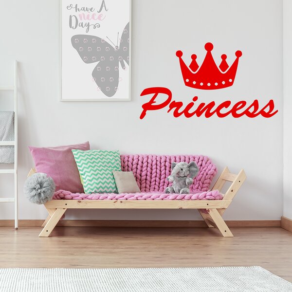 Živá Zeď Samolepka Princess Barva: černá