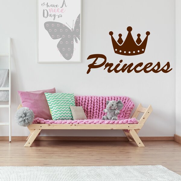 Živá Zeď Samolepka Princess Barva: černá
