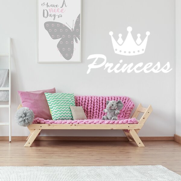 Živá Zeď Samolepka Princess Barva: černá