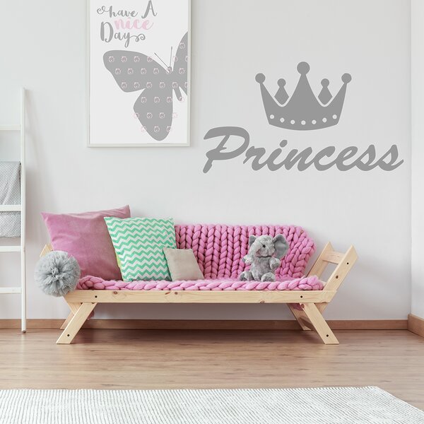 Živá Zeď Samolepka Princess Barva: černá