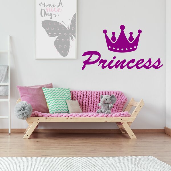 Živá Zeď Samolepka Princess Barva: černá