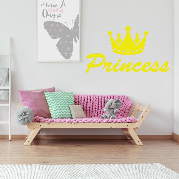Živá Zeď Samolepka Princess Barva: černá