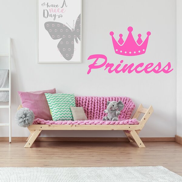 Živá Zeď Samolepka Princess Barva: černá