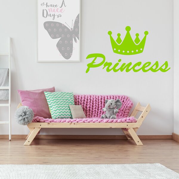 Živá Zeď Samolepka Princess Barva: černá
