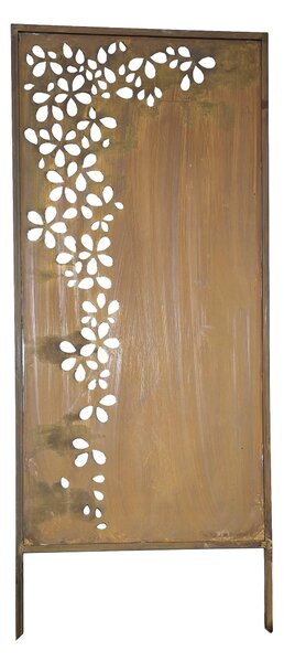 Zahradní dekorativní panel z oceli s patinou „Girlanda” 120x50 cm – dekorativní kryt