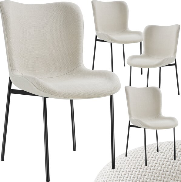 Tectake® Tessa čalouněná židle ergonomického tvaru s vysokým opěradlem 54 x 62 x 90 cm
