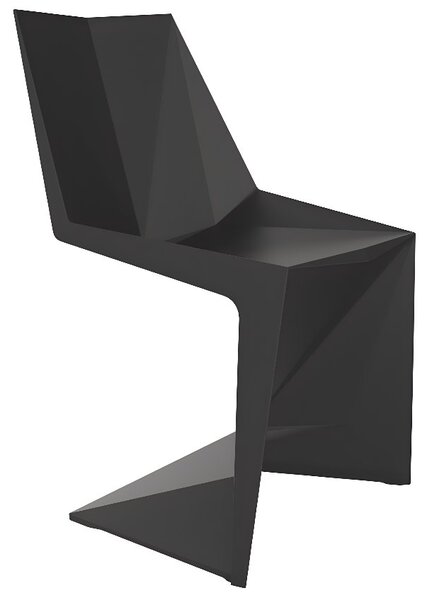 VONDOM Černá plastová dětská jídelní židle VOXEL MINI