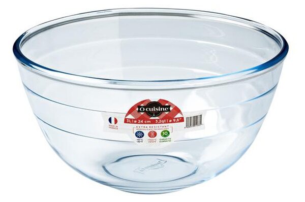 Mísa na šlehání OCuisine 24cm/3L, sklo