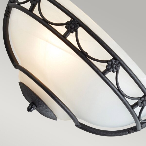 Elstead CB-WU-BLACK - Nástěnné svítidlo CARISBROOKE 1xE27/60W/230V