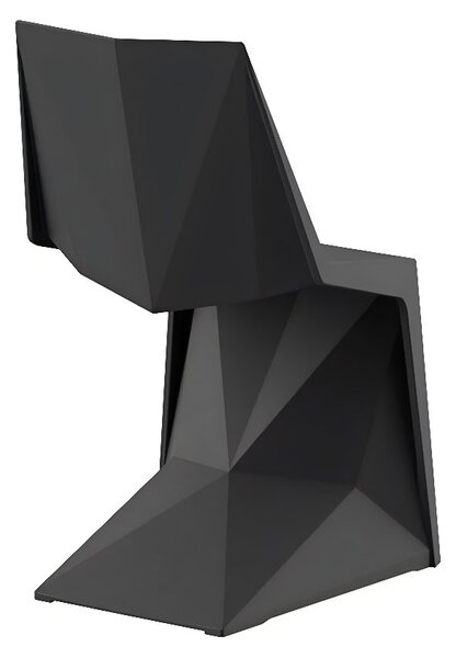 VONDOM Černá plastová dětská jídelní židle VOXEL MINI