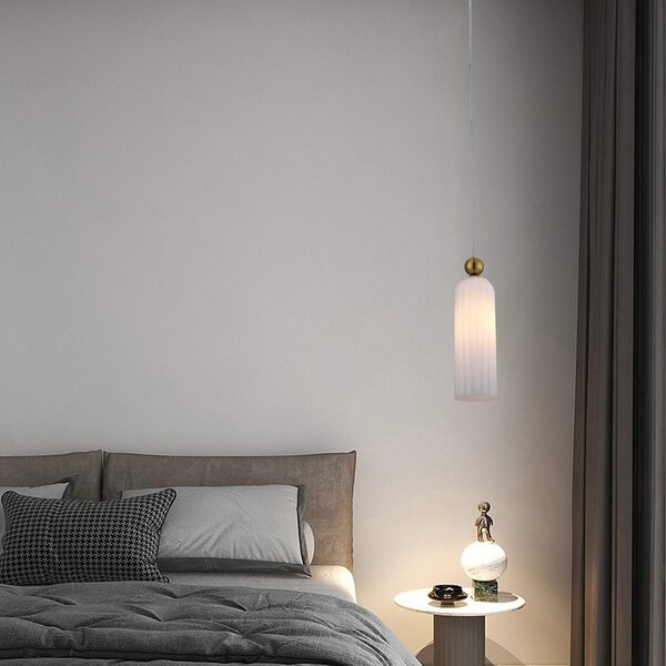 Light Prestige Piega závěsné svítidlo 1x40 W bílá-zlatá LP-939/1PWHITE