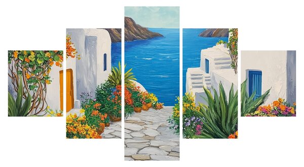 Obraz - Řecká ulička (125x70 cm)