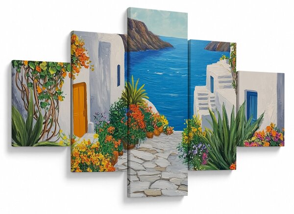 Obraz - Řecká ulička (125x70 cm)