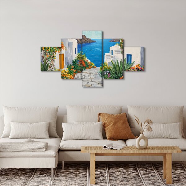 Obraz - Řecká ulička (125x70 cm)