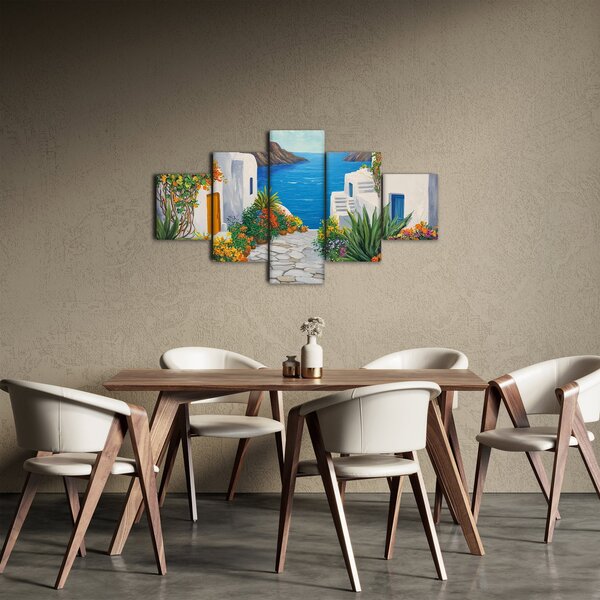 Obraz - Řecká ulička (125x70 cm)