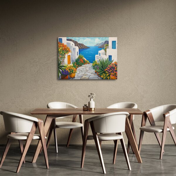 Obraz - Řecká ulička (70x50 cm)