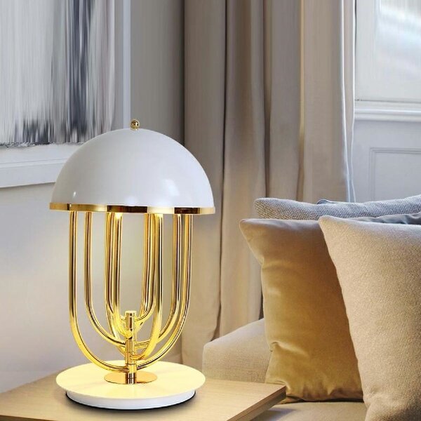 Moosee Bottega stolní lampa 2x5 W bílá-zlatá MSE010300151