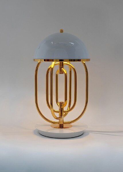 Moosee Bottega stolní lampa 2x5 W bílá-zlatá MSE010300151