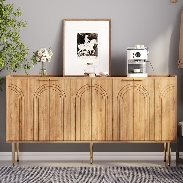 Fortuna Lai Moderní a jednoduchý příborník Moderní příborník Skříň Příborník Úložný prostor Bufet Obývací pokoj Sada, 140L x 38B x 75H (cm)