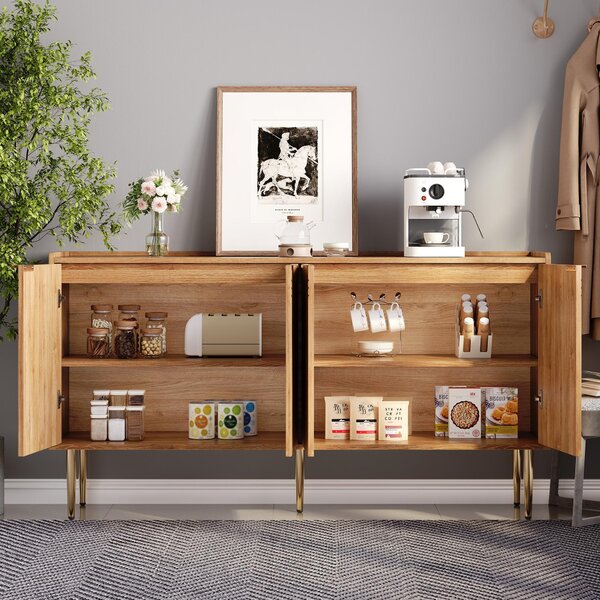 Fortuna Lai Moderní a jednoduchý příborník Moderní příborník Skříň Příborník Úložný prostor Bufet Obývací pokoj Sada, 140L x 38B x 75H (cm)