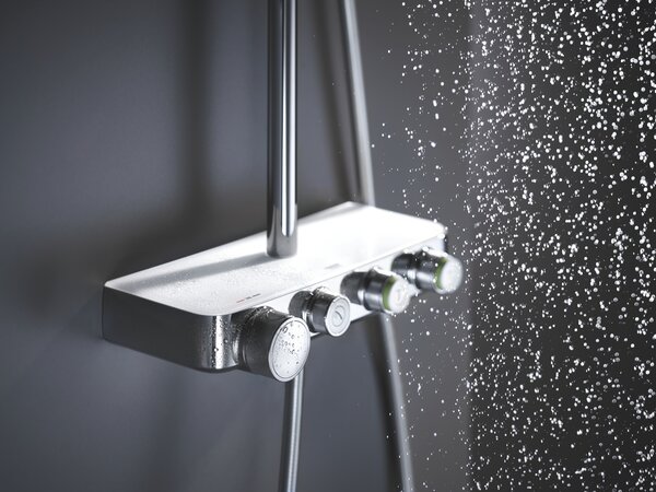 GROHE Euphoria SmartControl System 310 Cube Duo - Sprchový systém s termostatem na zeď, měsíční bílá 26508LS0