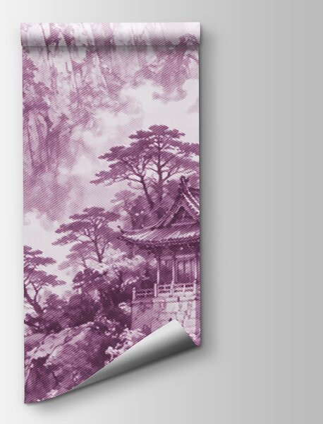 Fototapeta Obraz budovy na hoře, Fototapety s japonskou zahradou, Populární fototapety - Tapeko.co.cz