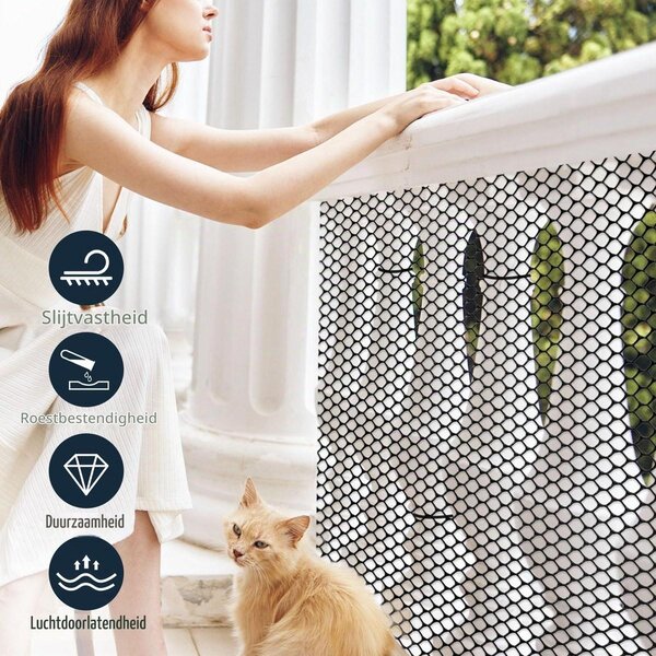 Drátěné oplocení pro drůbež - Plast - Šestihranné oka 3 mm - 40 cm x 9 m - Černá