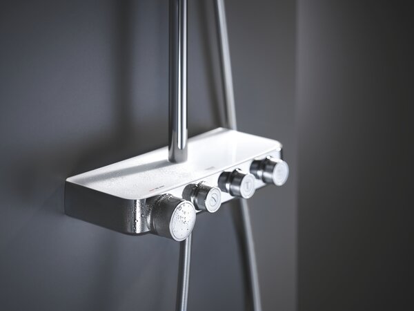 GROHE Euphoria SmartControl System 310 Cube Duo - Sprchový systém s termostatem na zeď, měsíční bílá 26508LS0