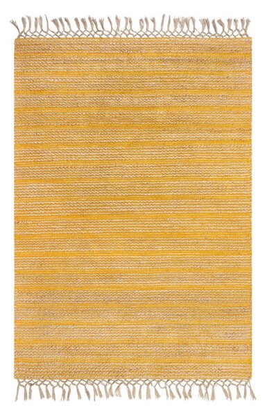 Žlutý jutový koberec Flair Rugs Equinox, 120 x 170 cm