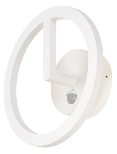 BIG WHITE SLV Q-RING nástěnné svítidlo, senzor, 3000 K, IP54, bílá 1007917