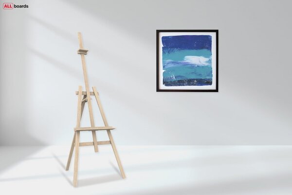 Křídová nemagnetická tabule s dřevěným rámem 90x60 cm+ dřevěný bukový stojan,TB96_EW01